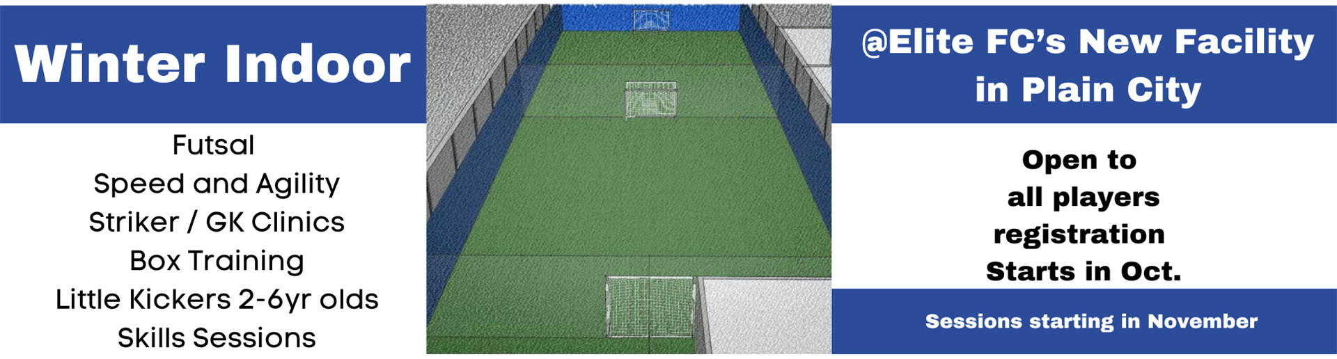 Indoor Training Options coming in Oct.