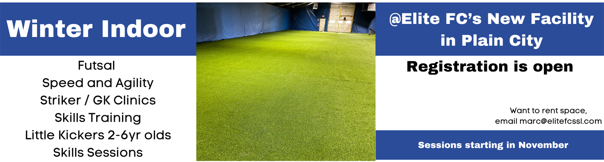 Indoor Training Starts Nov 8th