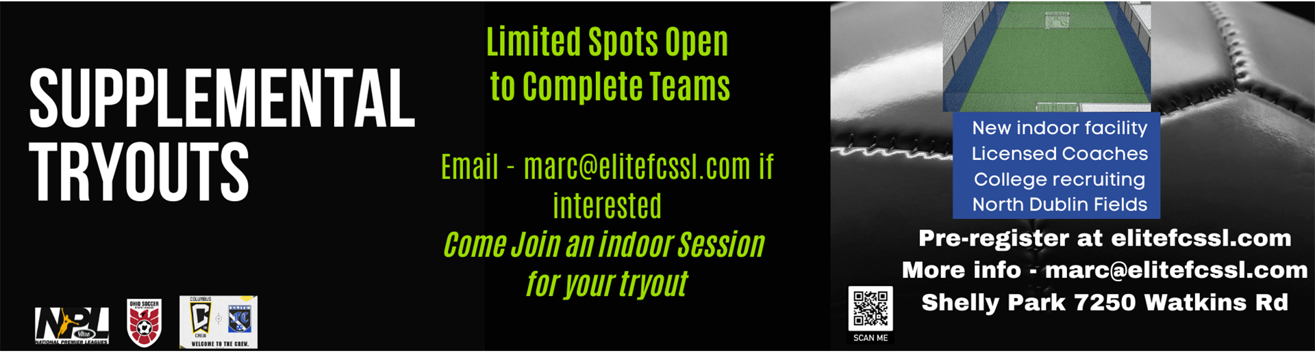 Supplemental Tryout for Spr24 Spots 