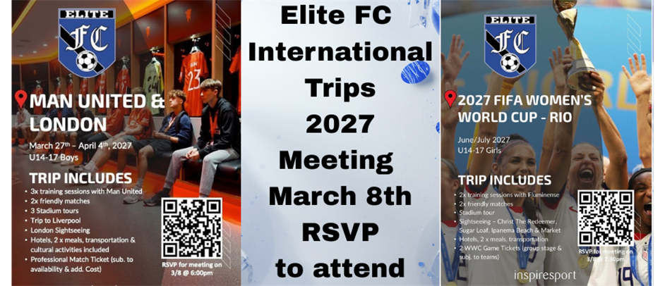 Elite International Trips  Meeting March 8th
